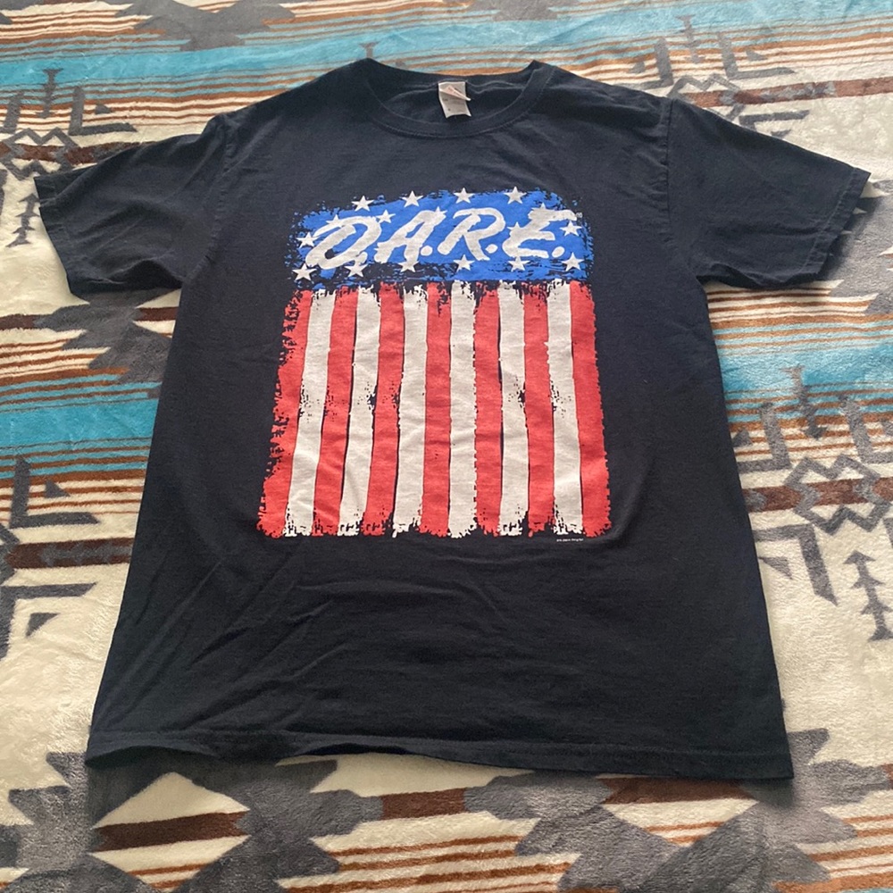 Dare d.a.r.e. Flag shirt patriotic